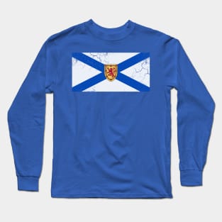 Nova Scotia Flag Canada Vintage Fade Long Sleeve T-Shirt